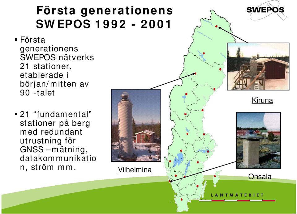 -talet 21 fundamental stationer på berg med redundant utrustning