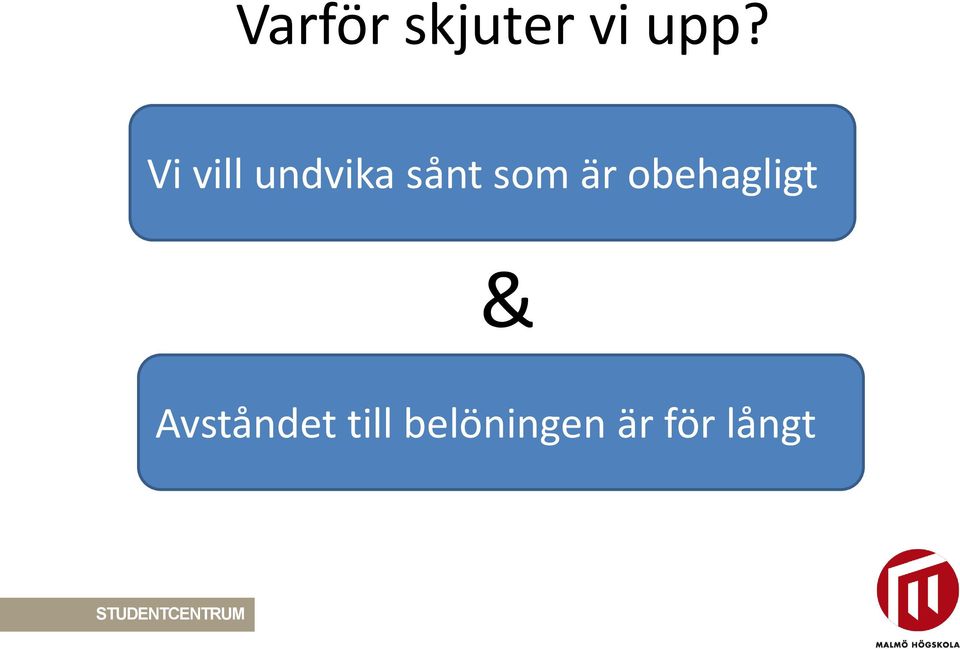 obehagligt & Avståndet till