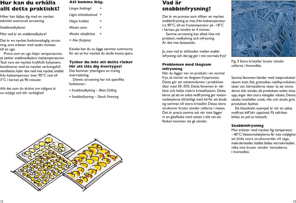 Precis som en ugn höjer temperaturen, så sänker snabbnedkylare mattemperaturen.