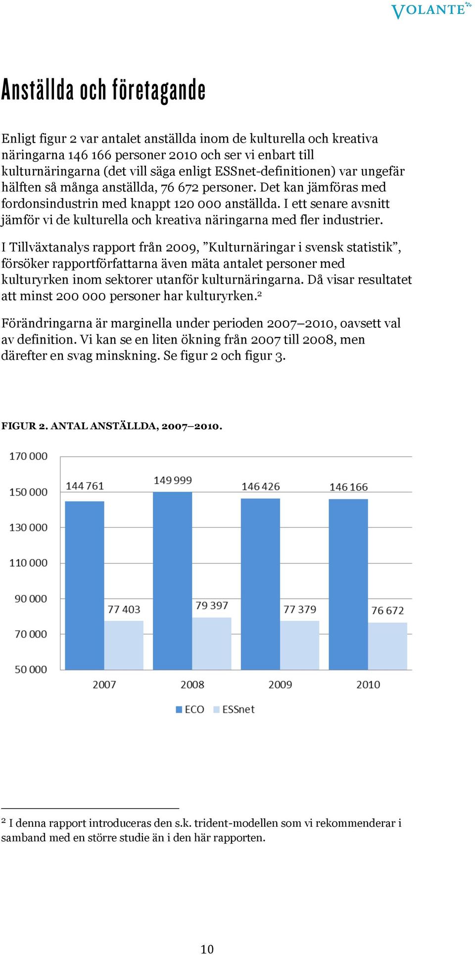 I ett senare avsnitt jämför vi de kulturella och kreativa näringarna med fler industrier.