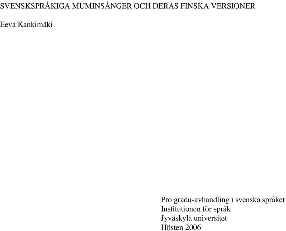 gradu-avhandling i svenska språket