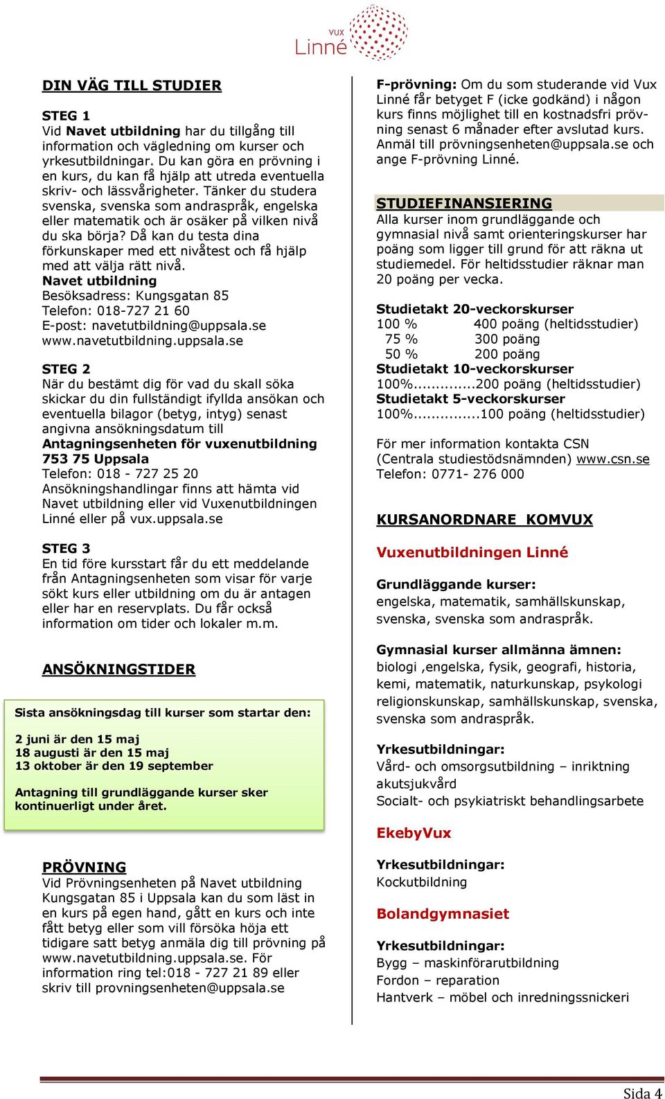 Tänker du studera svenska, svenska som andraspråk, engelska matematik och är osäker på vilken nivå du ska börja?