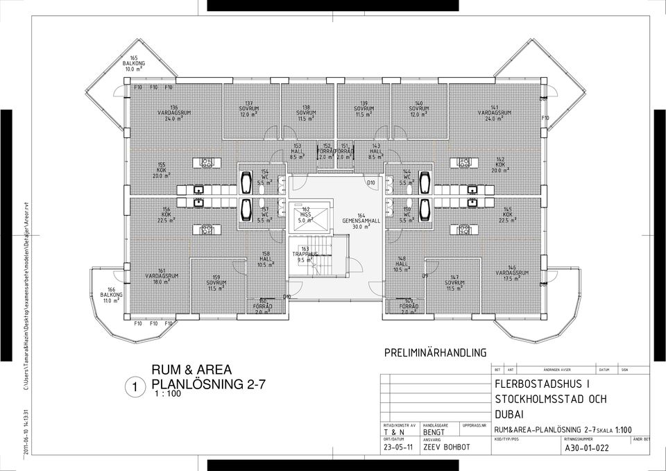 5 m² 62 HISS 5.0 m² 63 TRAPPHUS 9.5 m² 52 5 FÖRRÅD FÖRRÅD 2.0 m² 2.0 m² 43 HALL 8.5 m² D0 64 GEMENSAMHALL 30.0 m² 44 WC 5.5 m² 50 WC 5.5 m² 48 HALL 0.5 m² 40 SOVRUM 2.0 m² 49 FÖRRÅD 2.