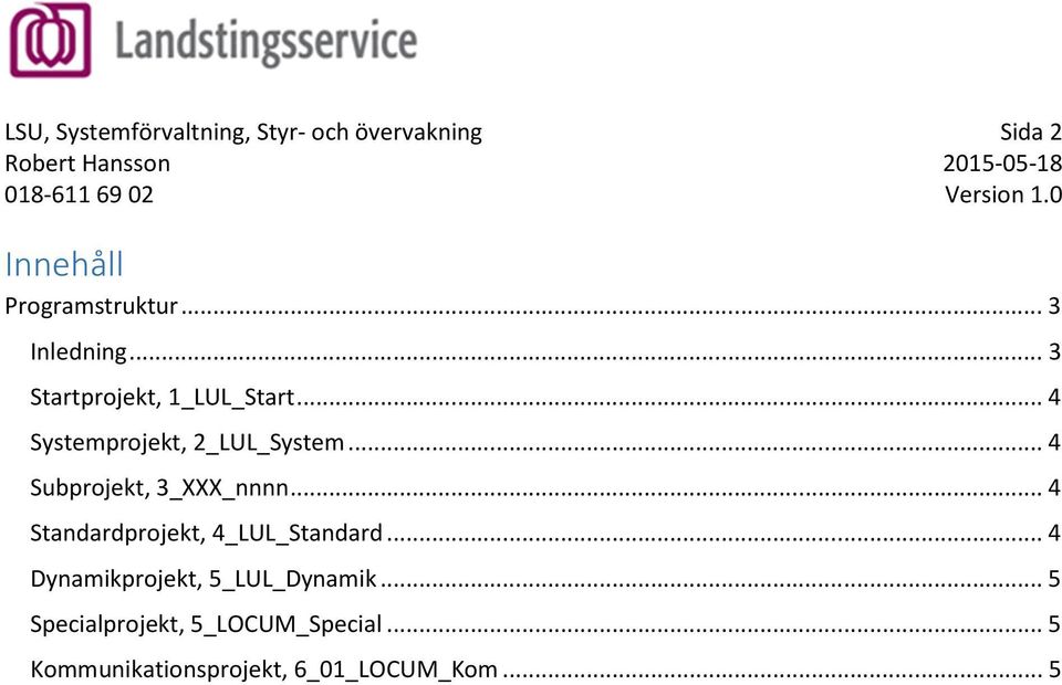 .. 4 Subprojekt, 3_XXX_nnnn... 4 Standardprojekt, 4_LUL_Standard.