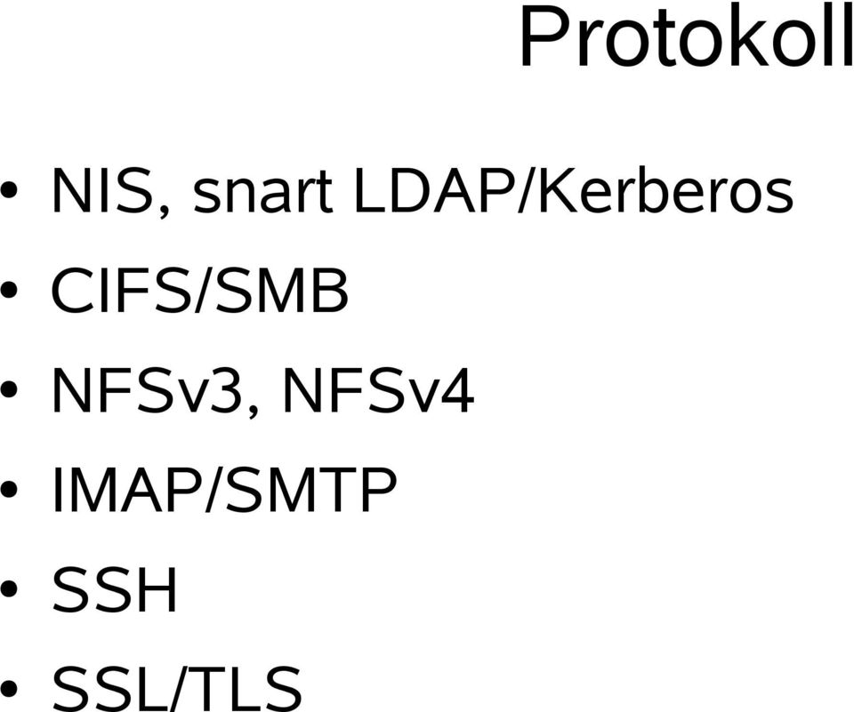 CIFS/SMB NFSv3,