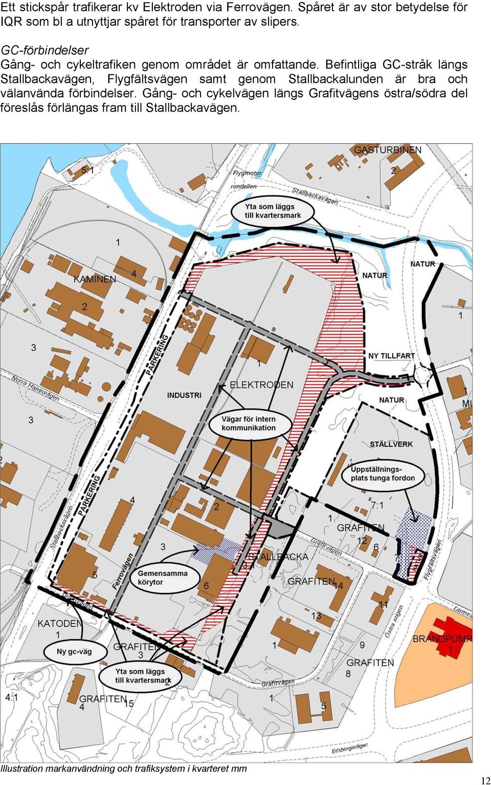 GC-förbindelser Gång- och cykeltrafiken genom området är omfattande.