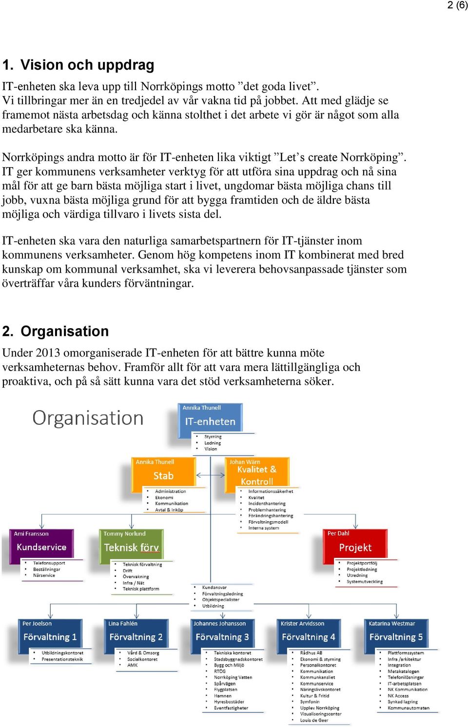 Norrköpings andra motto är för IT-enheten lika viktigt Let s create Norrköping.