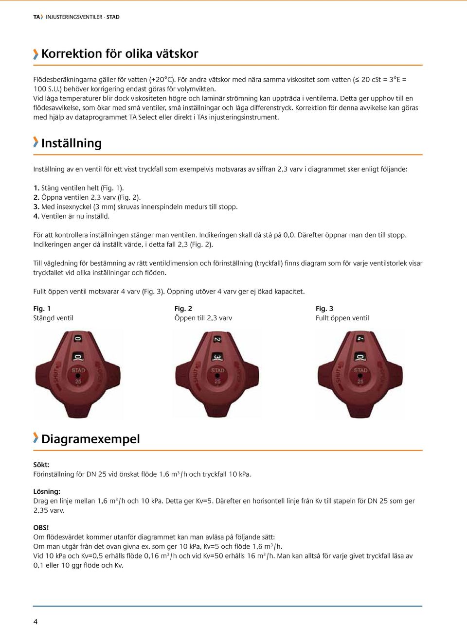 Detta ger upphov till en flöesavvikelse, som ökar me små ventiler, små inställningar och låga ifferenstryck.