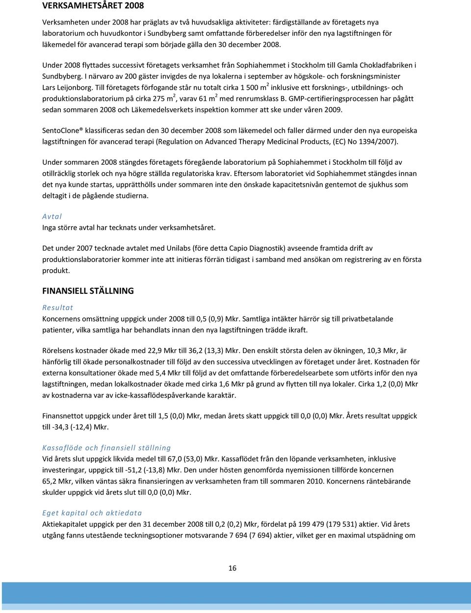 Under 2008 flyttades successivt företagets verksamhet från Sophiahemmet i Stockholm till Gamla Chokladfabriken i Sundbyberg.