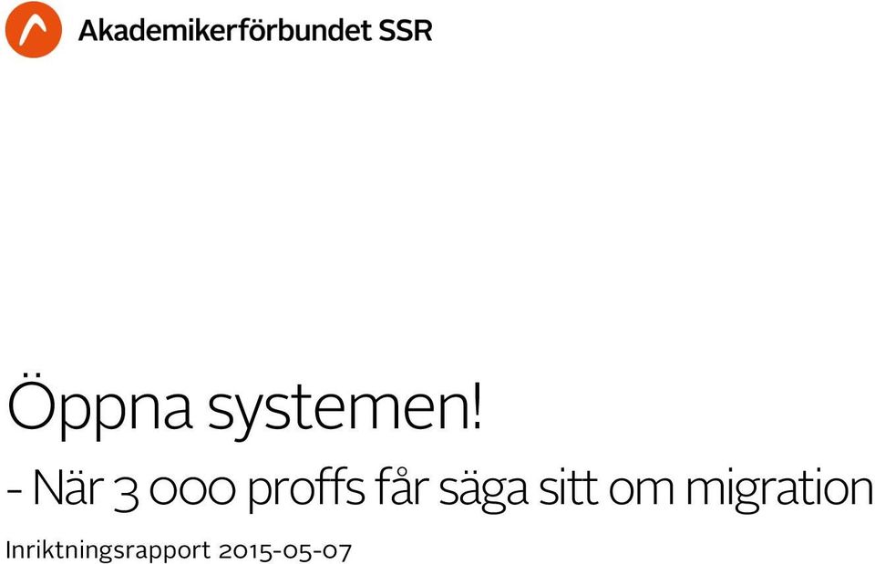 säga sitt om migration