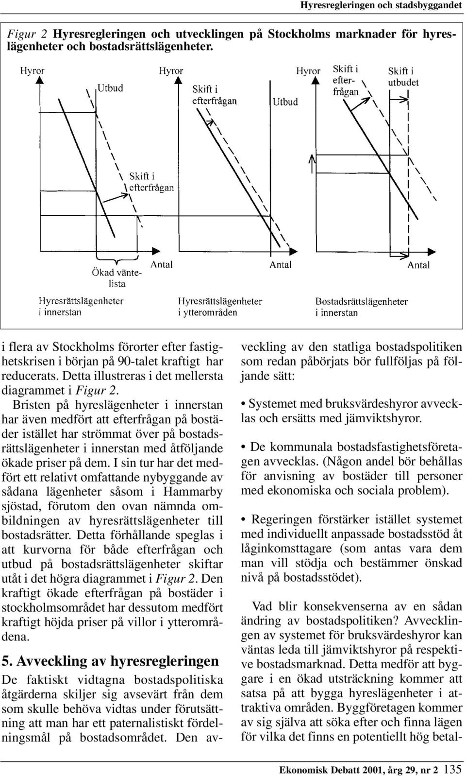 Bristen på hyreslägenheter i innerstan har även medfört att efterfrågan på bostäder istället har strömmat över på bostadsrättslägenheter i innerstan med åtföljande ökade priser på dem.