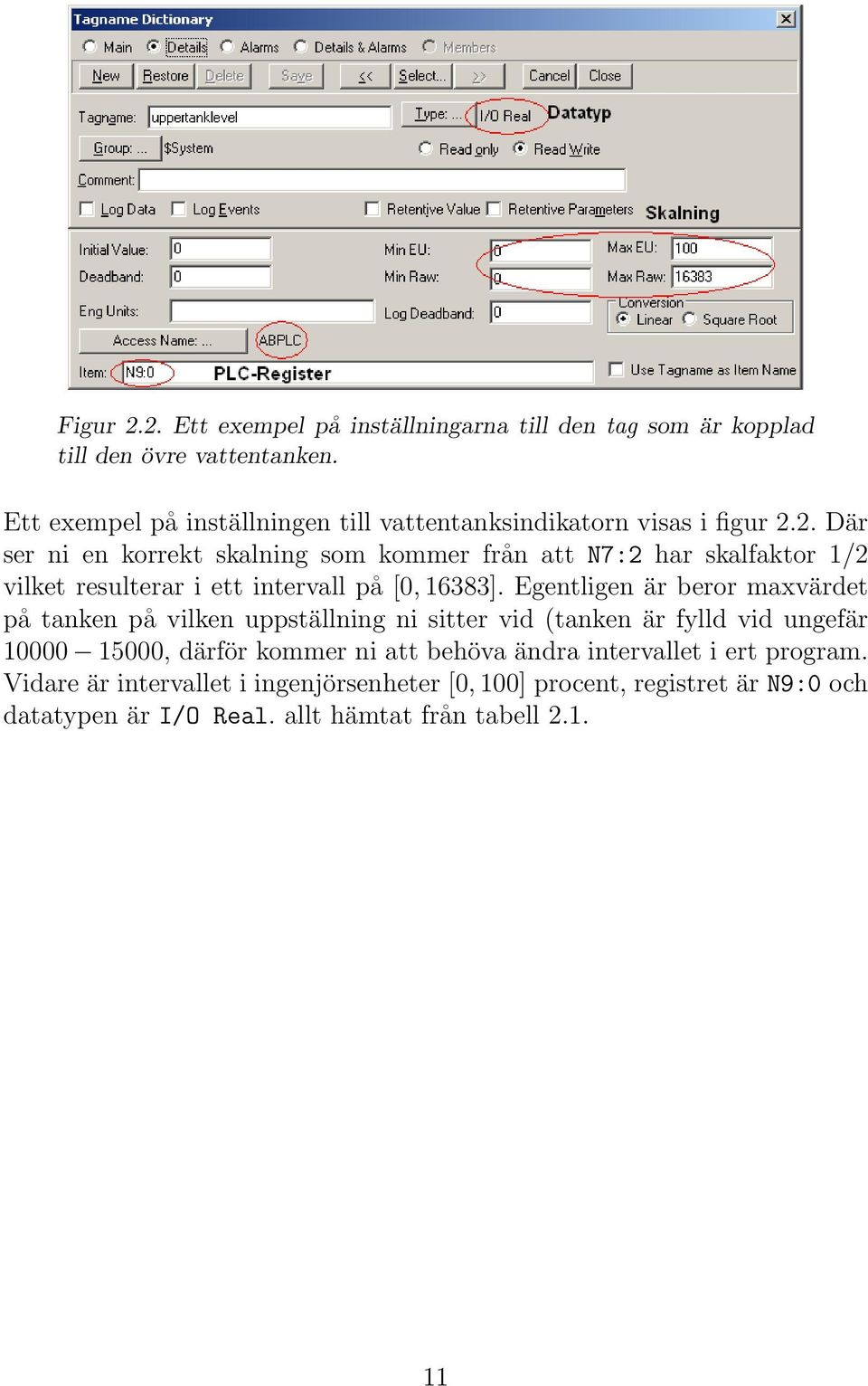 2. Där ser ni en korrekt skalning som kommer från att N7:2 har skalfaktor 1/2 vilket resulterar i ett intervall på [0, 16383].