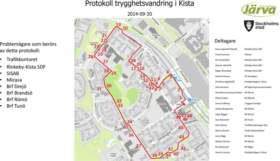 Fastighetsägare i Järva Anki Hansson Brf Agersö grannsamverkan Ana Maria Camunas Roldan Brf Römö Maria Cupen Brf Björnö Jonas Lindberg Tryggare Sverige Helena Bergström Brf Römö Inger Bagger