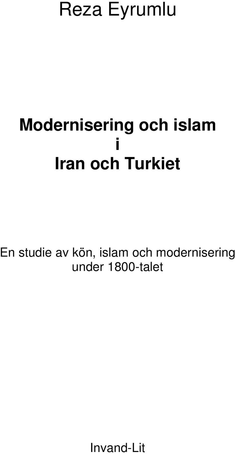 studie av kön, islam och