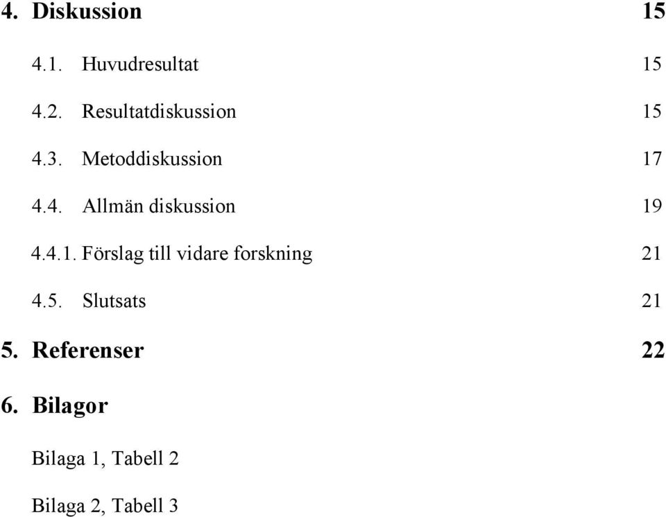 4.1. Förslag till vidare forskning 21 4.5. Slutsats 21 5.