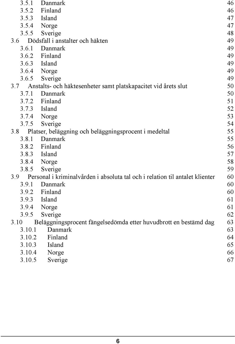 8 Platser, beläggning och beläggningsprocent i medeltal 55 3.8.1 Danmark 55 3.8.2 Finland 56 3.8.3 Island 57 3.8.4 Norge 58 3.8.5 Sverige 59 3.