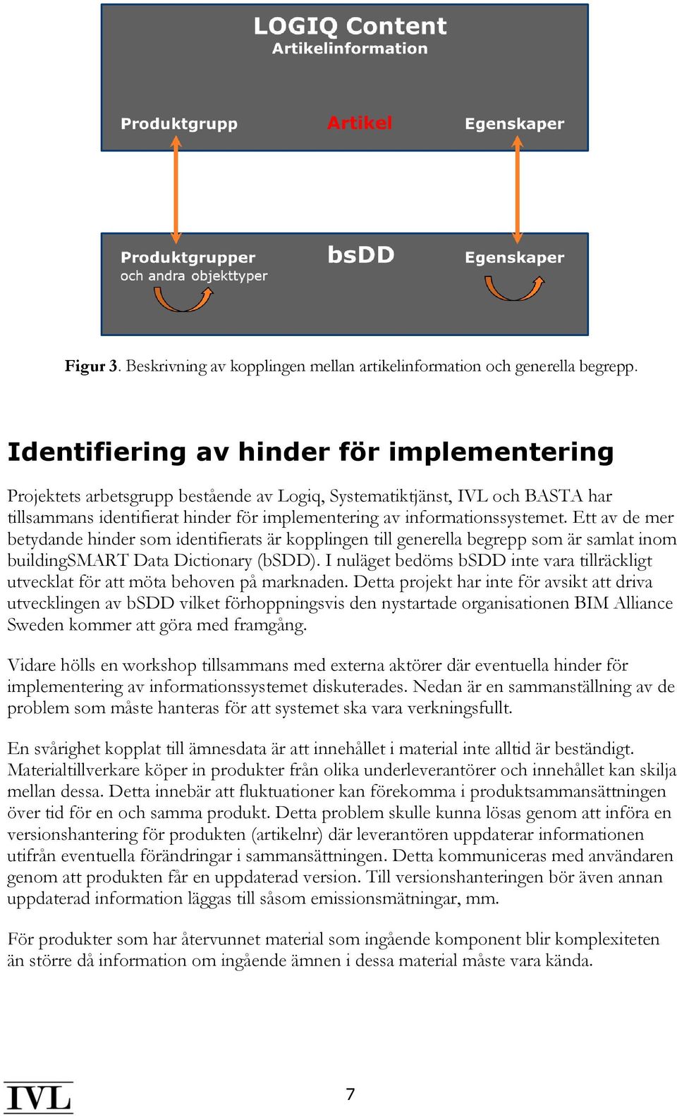 Ett av de mer betydande hinder som identifierats är kopplingen till generella begrepp som är samlat inom buildingsmart Data Dictionary (bsdd).