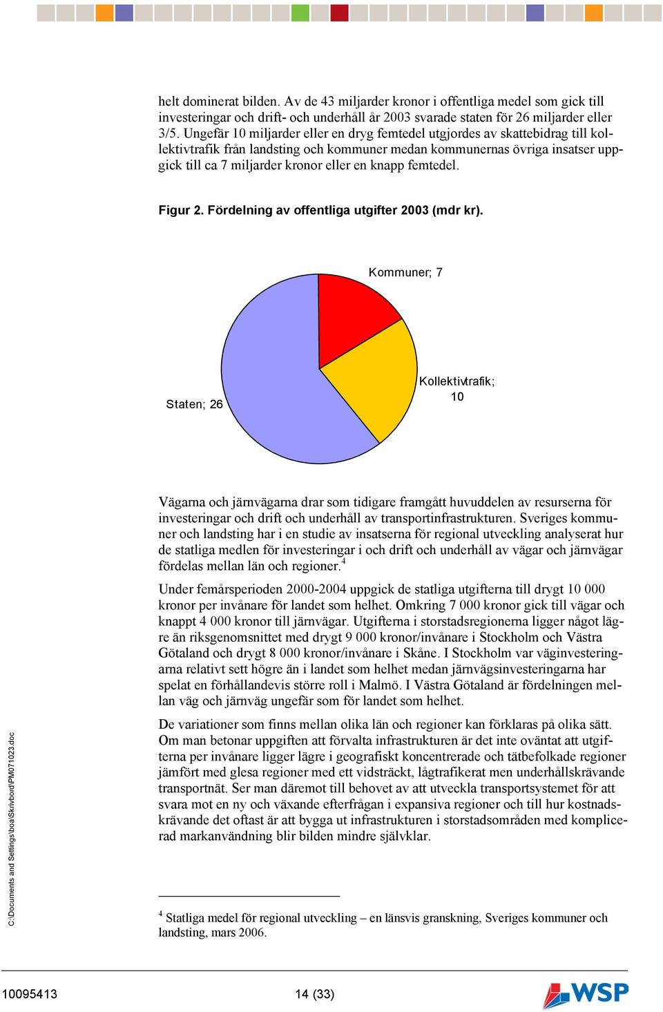 knapp femtedel. Figur 2. Fördelning av offentliga utgifter 2003 (mdr kr).