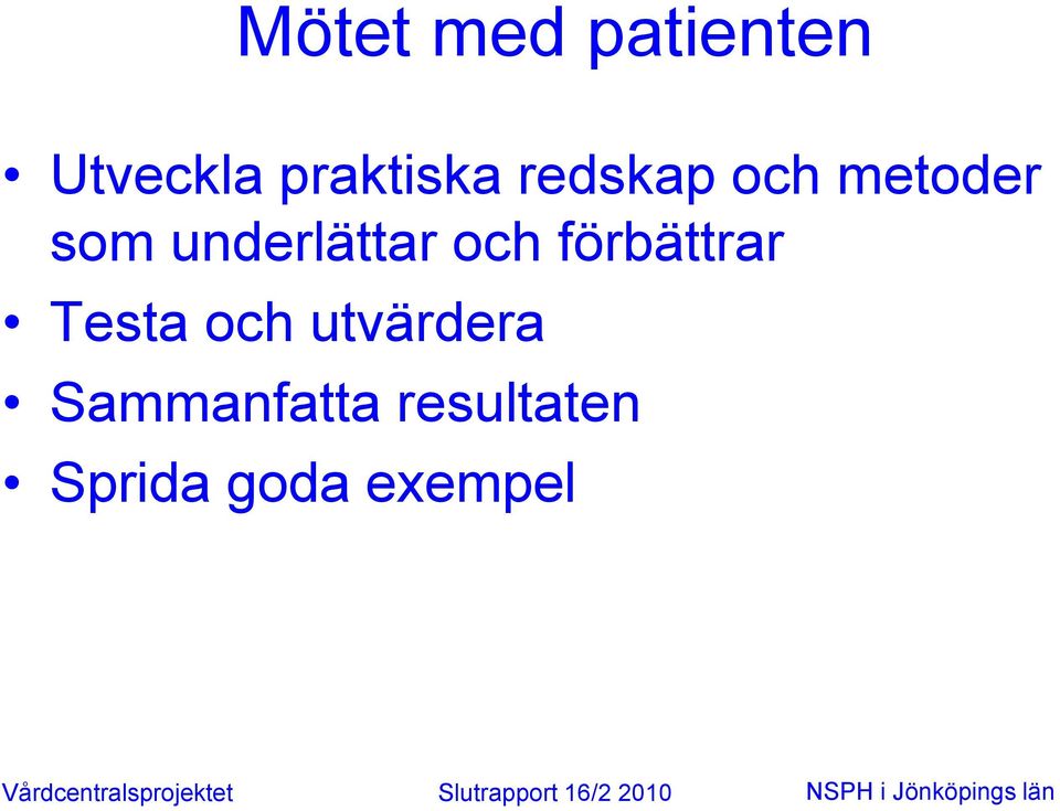 underlättar och förbättrar Testa och