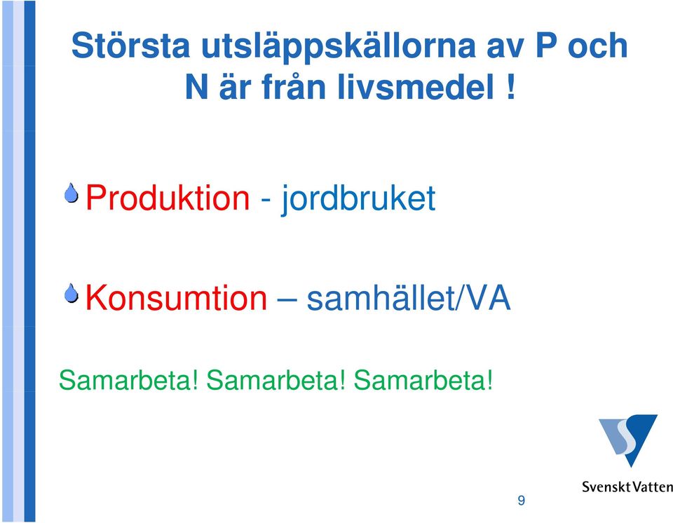 Produktion - jordbruket Konsumtion