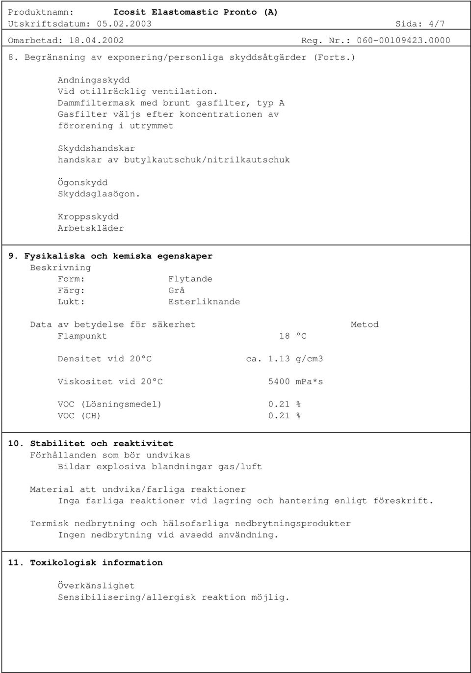 Kroppsskydd Arbetskläder 9.