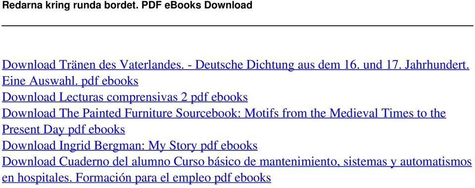 pdf ebooks Download Lecturas comprensivas 2 pdf ebooks Download The Painted Furniture Sourcebook: Motifs from the Medieval Times