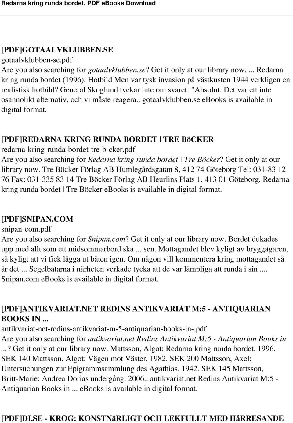 . gotaalvklubben.se ebooks is available in digital format. [PDF]REDARNA KRING RUNDA BORDET TRE BöCKER redarna-kring-runda-bordet-tre-b-cker.
