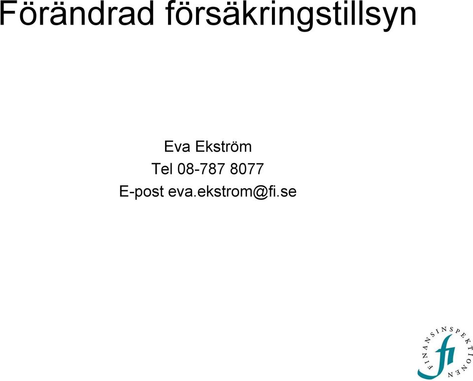 Eva Ekström Tel