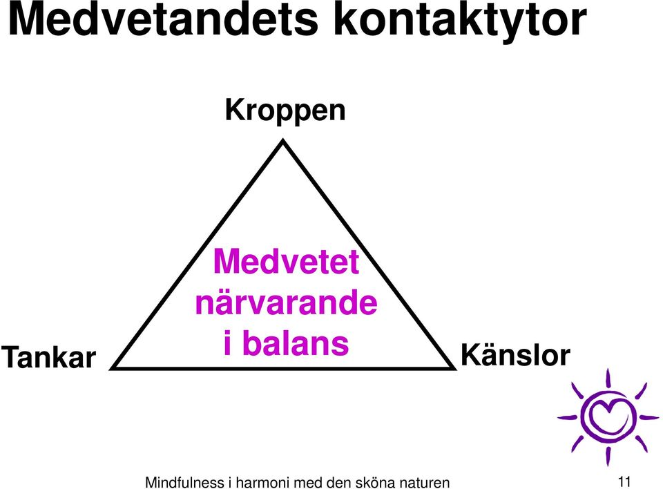 närvarande i balans Känslor