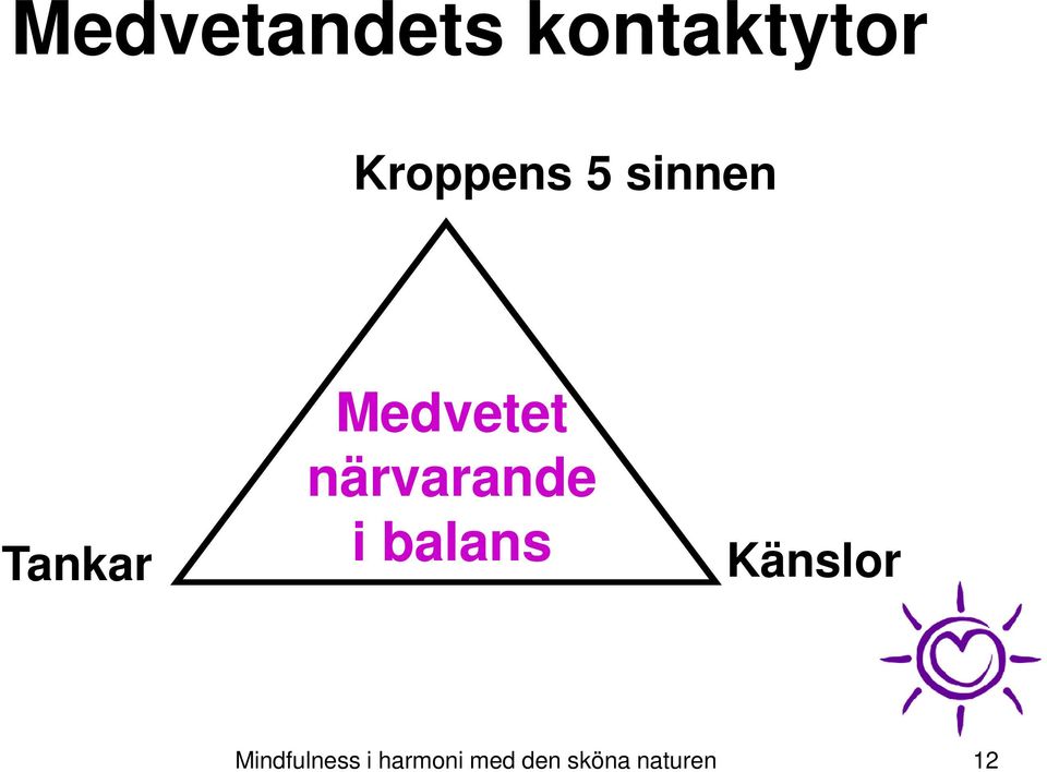 närvarande i balans Känslor