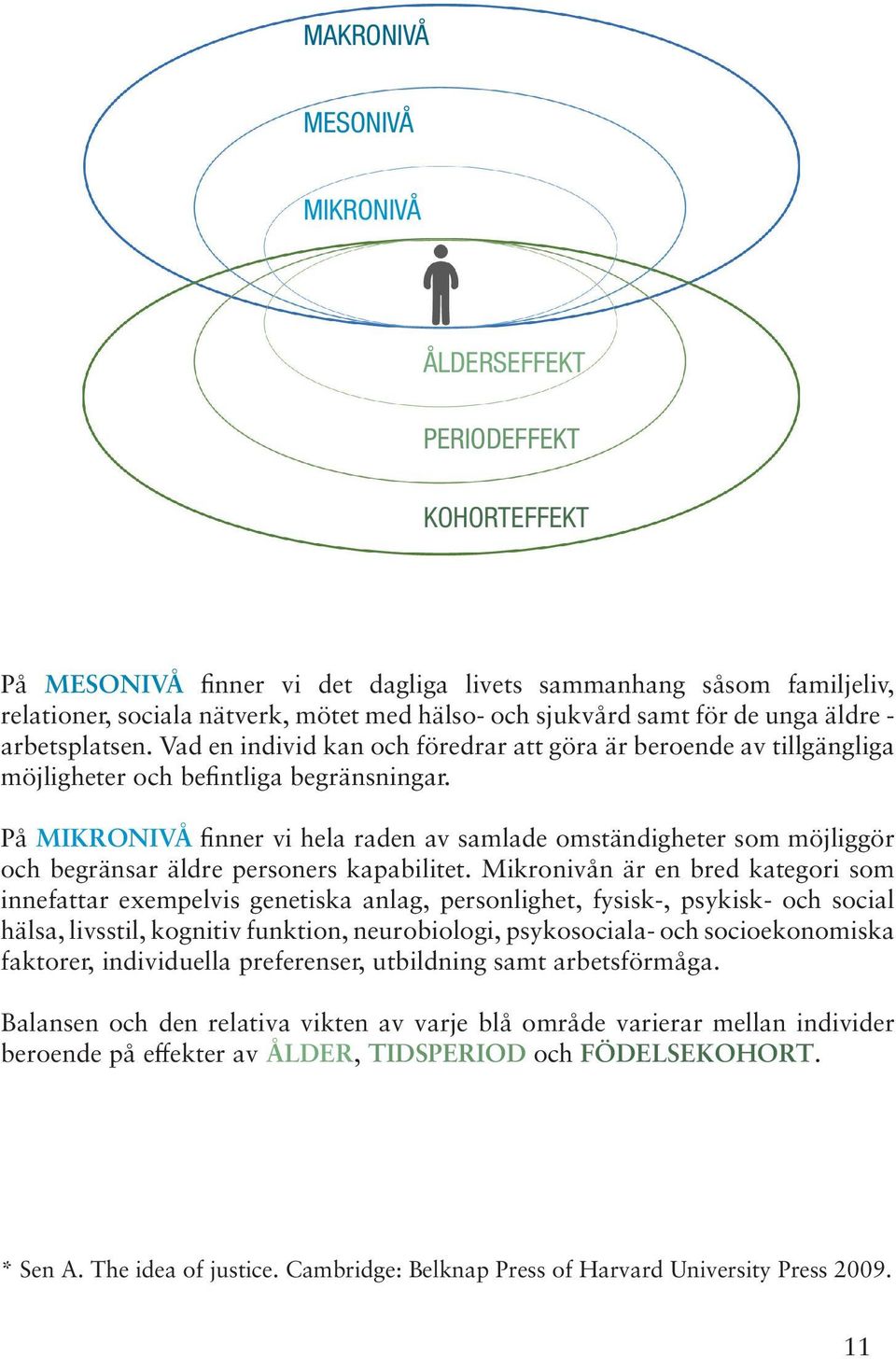 På MIKRONIVÅ finner vi hela raden av samlade omständigheter som möjliggör och begränsar äldre personers kapabilitet.