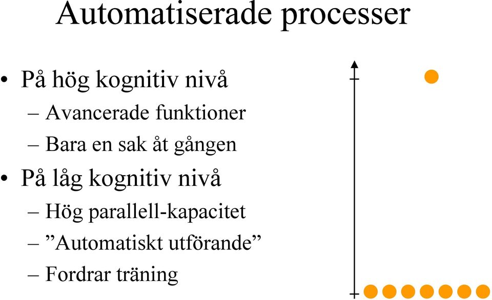 låg kognitiv nivå Hög