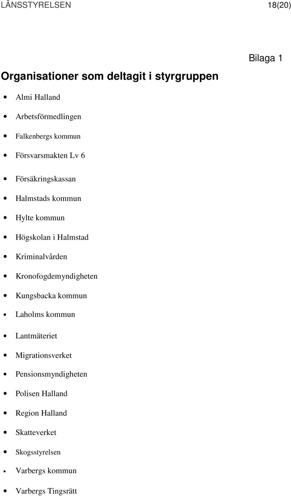 Halmstad Kriminalvården Kronofogdemyndigheten Kungsbacka kommun Laholms kommun Lantmäteriet