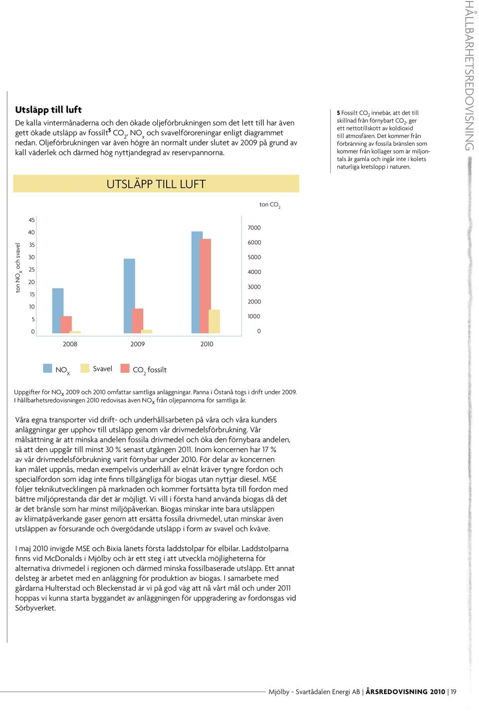 utsläpp till luft 5 Fossilt CO 2 innebär, att det till skillnad från förnybart CO 2, ger ett nettotillskott av koldioxid till atmosfären.