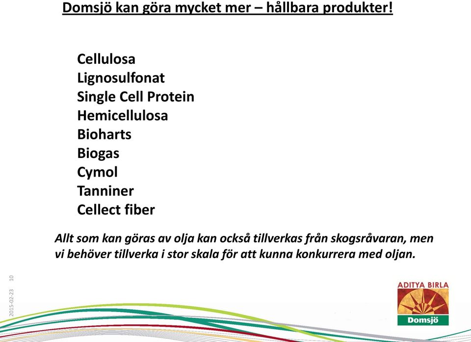 Cymol Tanniner Cellect fiber Allt som kan göras av olja kan också