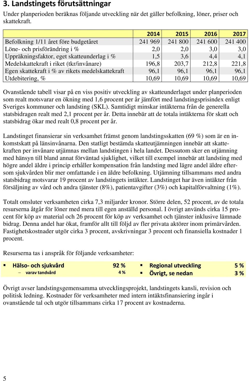 Medelskattekraft i riket (tkr/invånare) 196,8 203,7 212,8 221,8 Egen skattekraft i % av rikets medelskattekraft 96,1 96,1 96,1 96,1 Utdebitering, % 10,69 10,69 10,69 10,69 Ovanstående tabell visar på