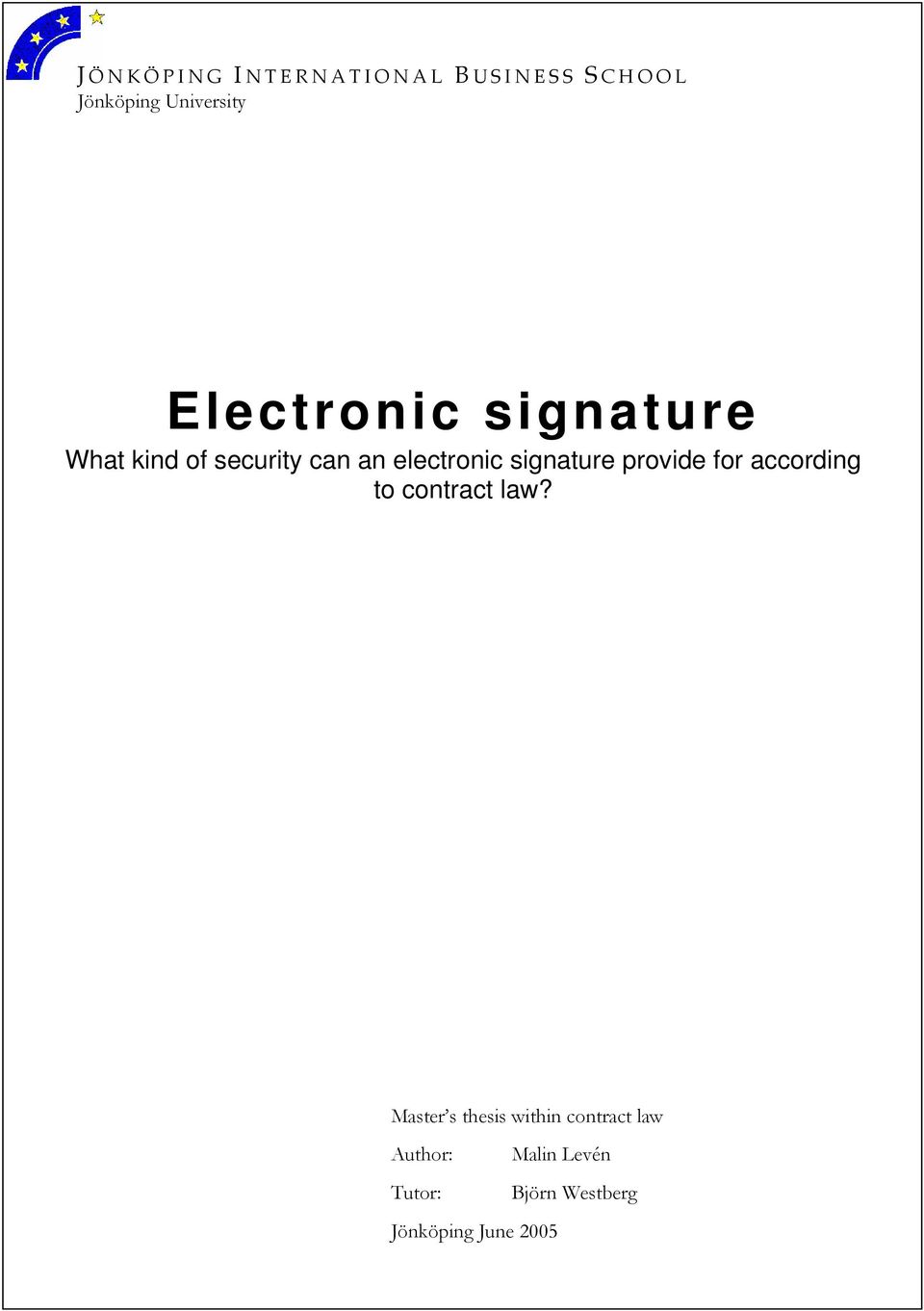 signature provide for according to contract law?