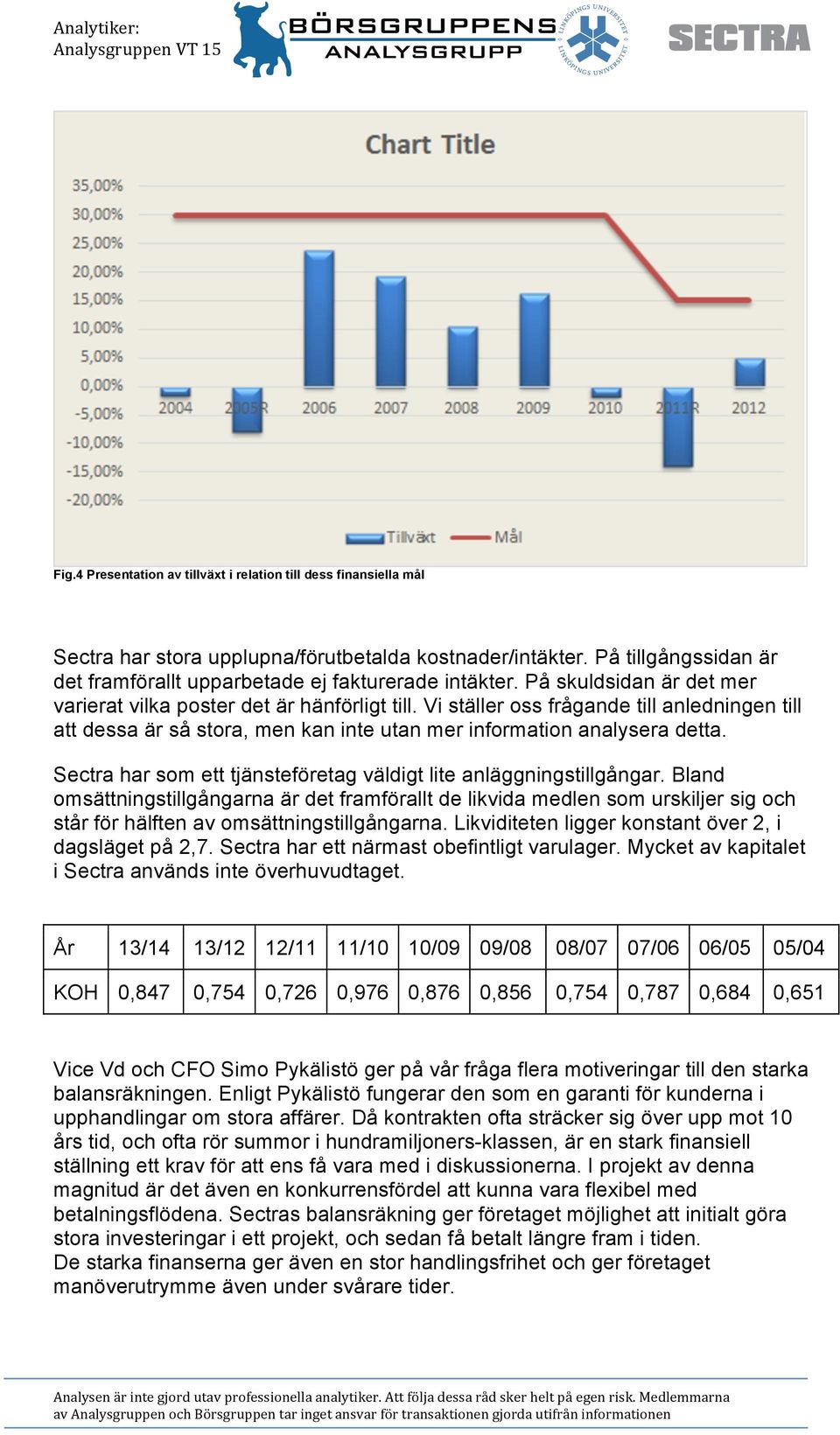 Sectra har som ett tjänsteföretag väldigt lite anläggningstillgångar.