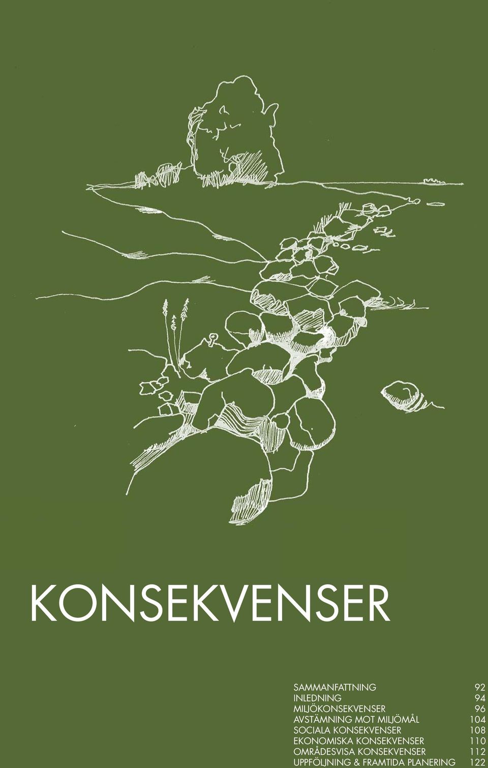 OMRÅDESVISA KONSEKVENSER 112 UPPFÖLJNING & FRAMTIDA PLANERING 122 FÖRDJUPNING