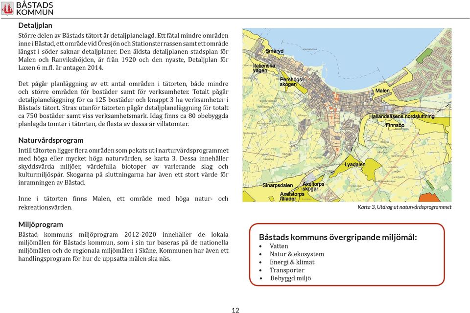 Det pågår planläggning av ett antal områden i tätorten, både mindre och större områden för bostäder samt för verksamheter.