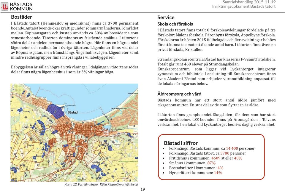 Här finns en högre andel lägenheter och radhus än i övriga tätorten. Lägenheter finns vid delar av Köpmansgatan, men främst längs Ängelholmsvägen.