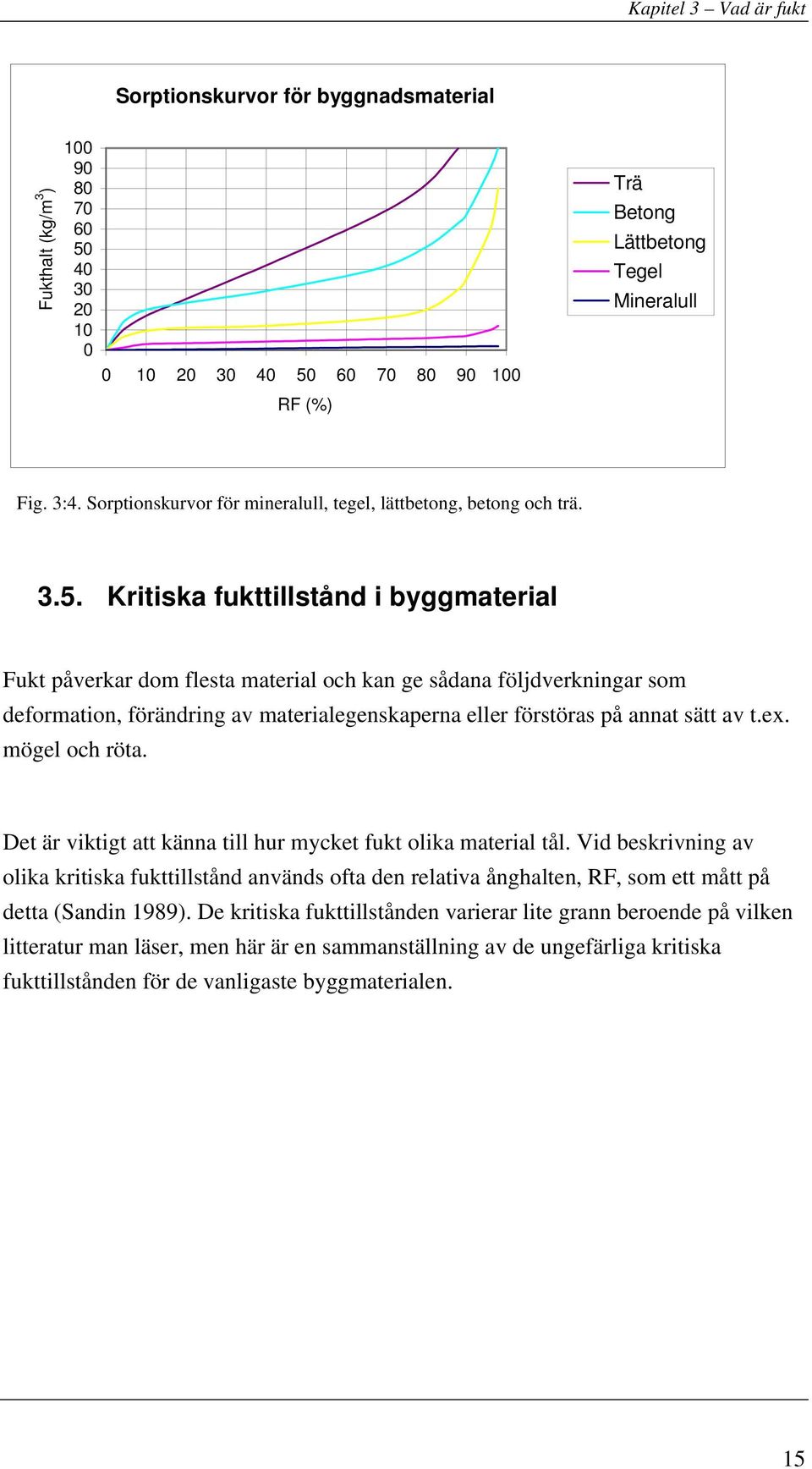 Kritiska fukttillstånd i byggmaterial Fukt påverkar dom flesta material och kan ge sådana följdverkningar som deformation, förändring av materialegenskaperna eller förstöras på annat sätt av t.ex.