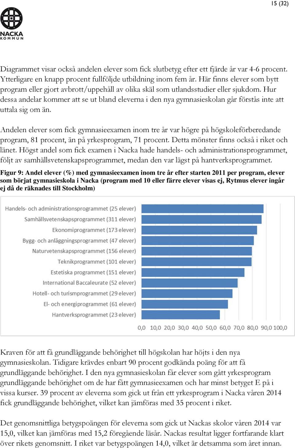 Hur dessa andelar kommer att se ut bland eleverna i den nya gymnasieskolan går förstås inte att uttala sig om än.