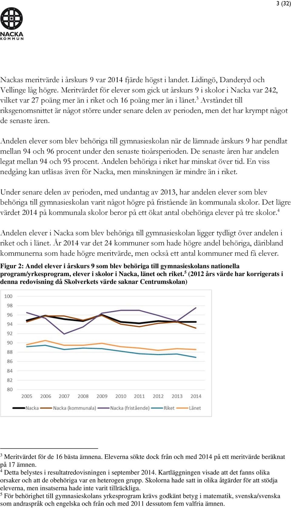 3 Avståndet till riksgenomsnittet är något större under senare delen av perioden, men det har krympt något de senaste åren.