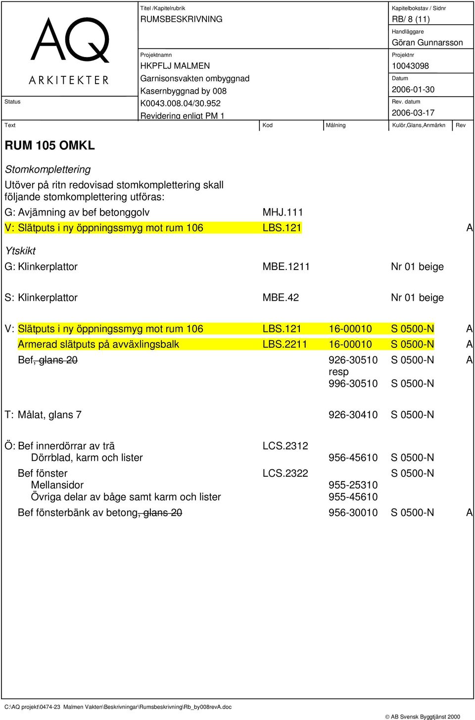 avväxlingsbalk LBS.