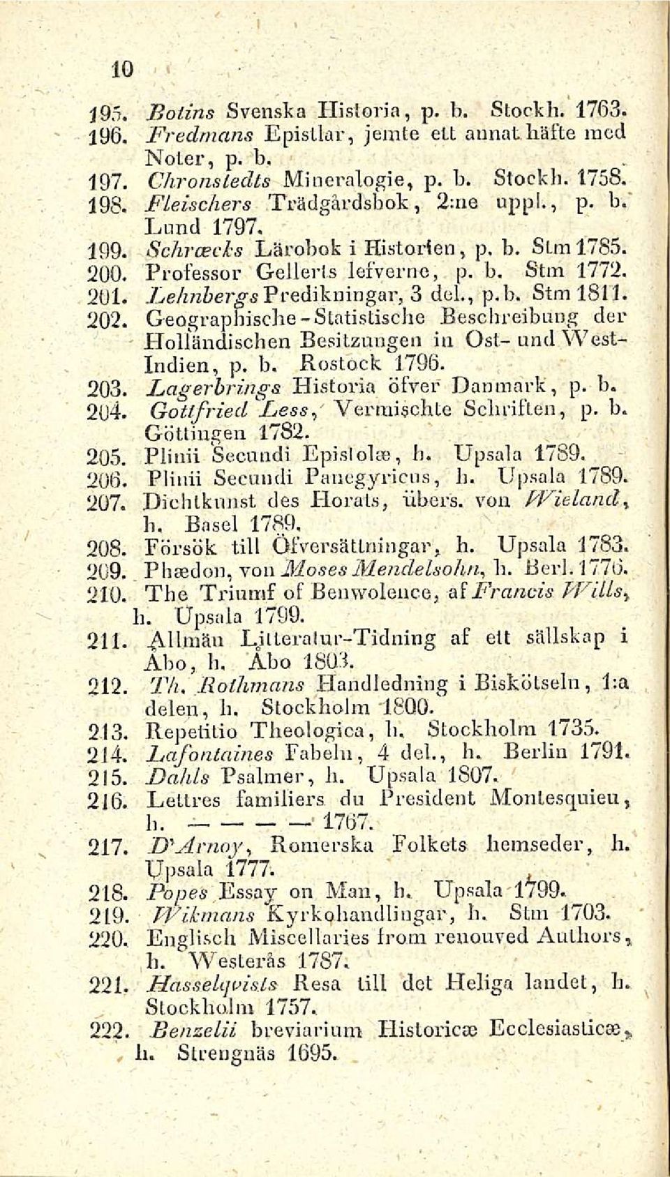 Geographische-Statistiselle Beschreibnng der Holländischen Besitzungen in Ost-undWest- Indien, p. b. Rostock 1796. 203. Lagerbrings Historia öfver Danmark, p. b. 204.