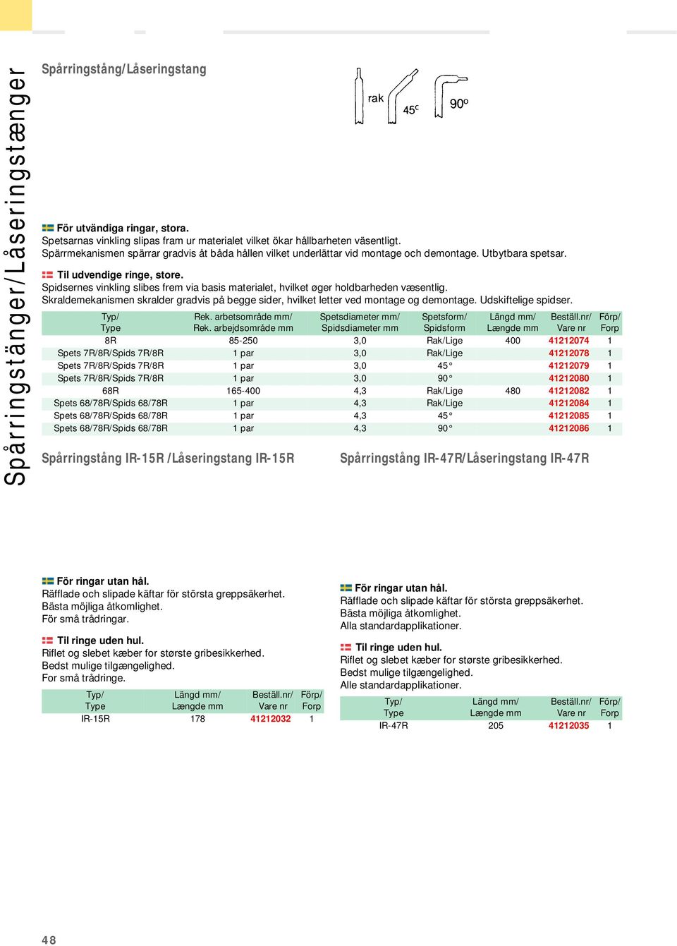 Spidsernes vinkling slibes frem via basis materialet, hvilket øger holdbarheden væsentlig. Skraldemekanismen skralder gradvis på begge sider, hvilket letter ved montage og demontage.