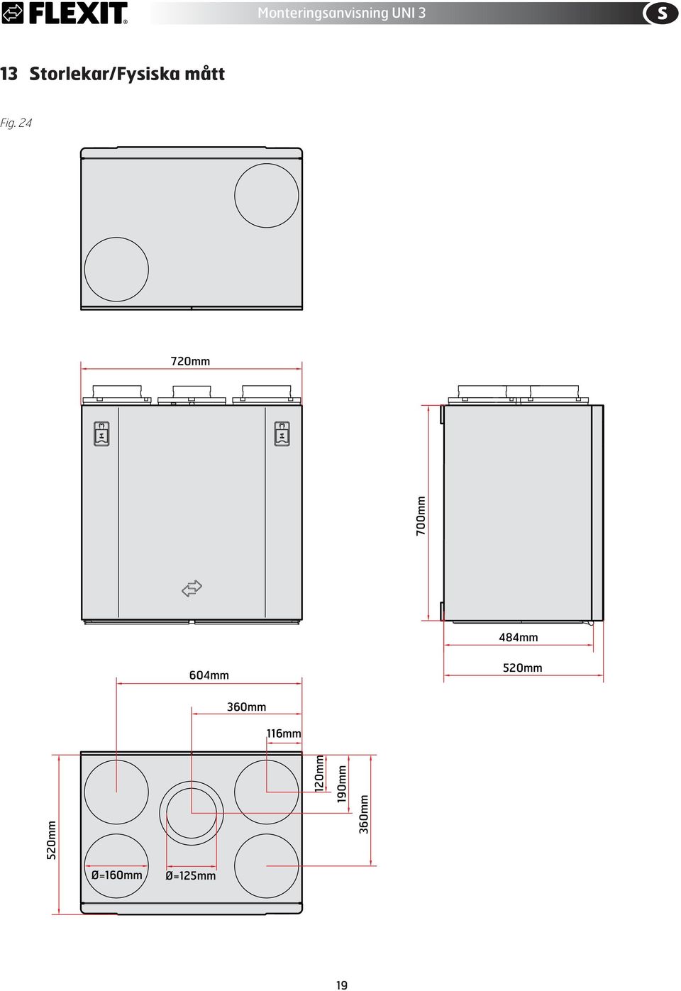 520mm 360mm 116mm 520mm 120mm