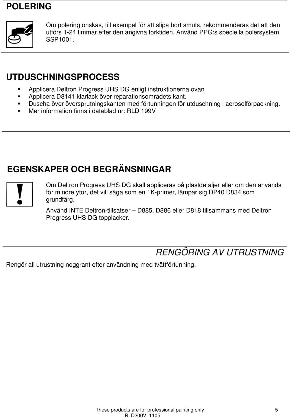 Duscha över översprutningskanten med förtunningen för utduschning i aerosolförpackning.