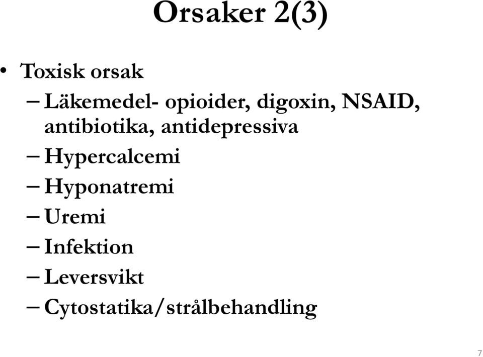 antidepressiva Hypercalcemi Hyponatremi